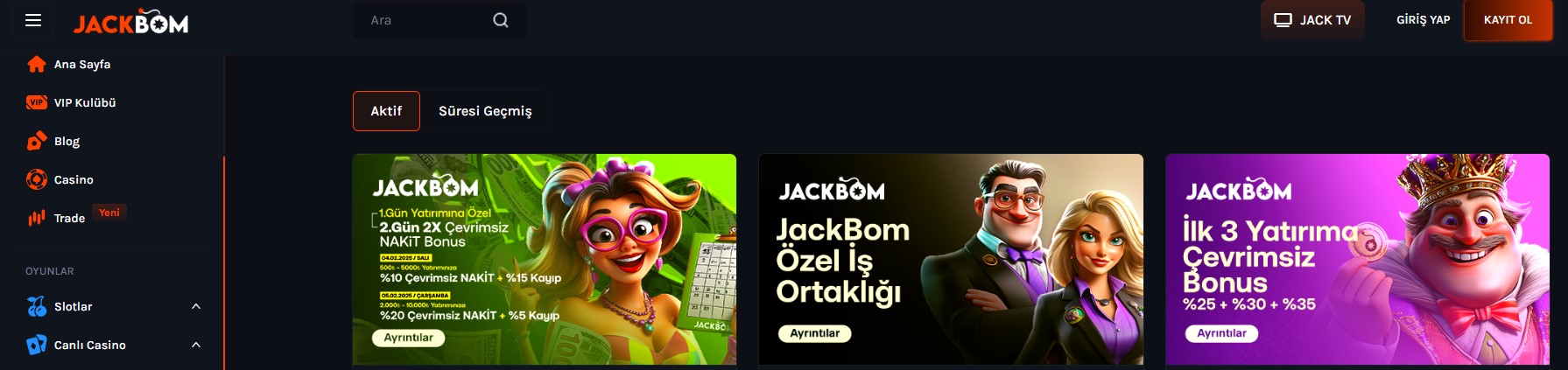 Jackbom Kayıt