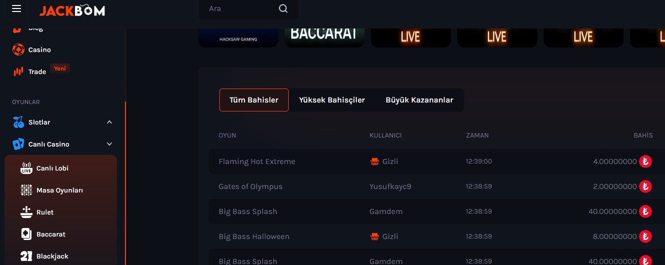 Jackbom Para Yatırma