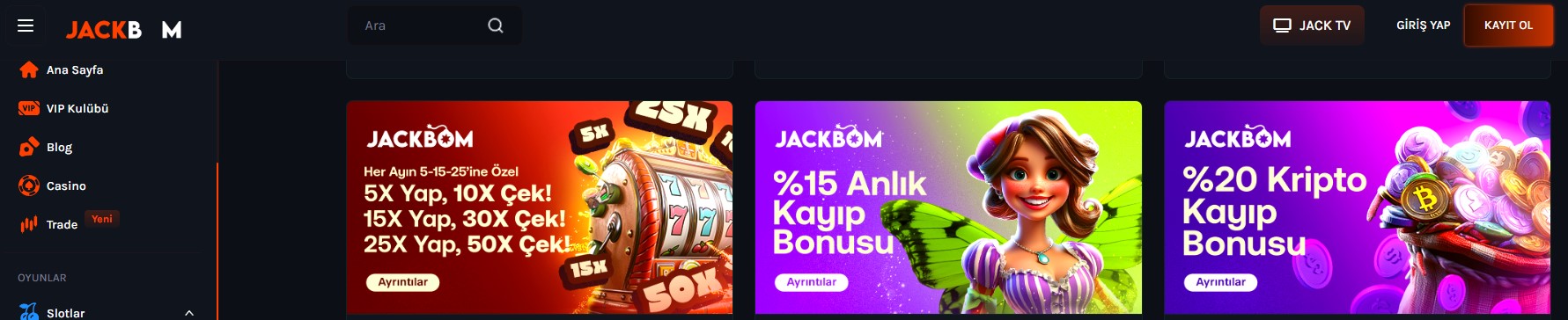 Jackbom Üyelik